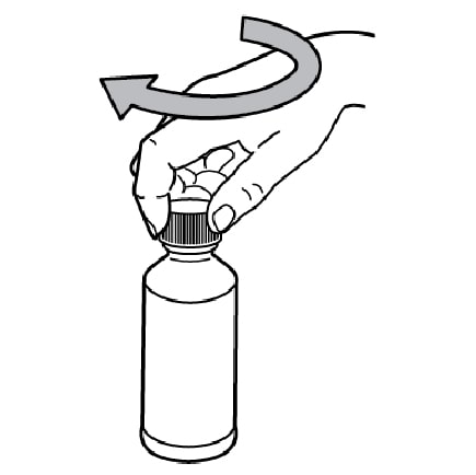 How to Take Quillivant XR Methylphenidate Step 10 (Figure M): Twist Cap Back Onto Bottle Adapter