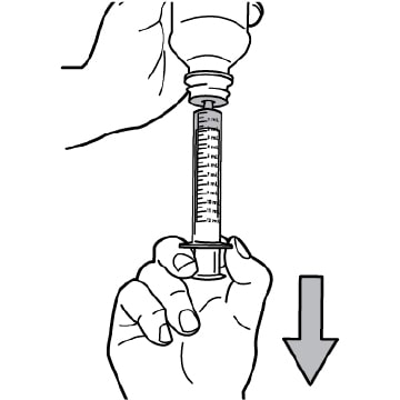 How to Take Quillivant XR Methylphenidate Step 7 (Figure J): Pull Dosing Plunger Down